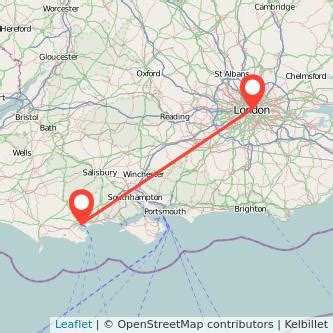 coach from poole to london